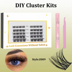 Z009 DIY Cluster Lashes (8-16MM) D curl KIT White