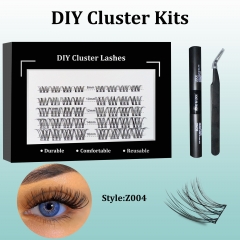 Z004 DIY Cluster Lashes (8-16MM) D curl 40 Clusters KIT Black
