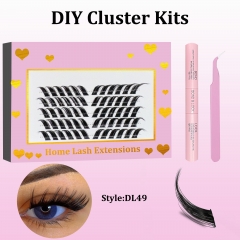 DL49 Foxy eye DIY Cluster Lashes (D curl) KIT