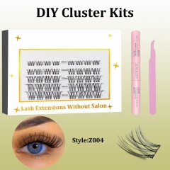 Z004 DIY Cluster Lashes (8-16MM) D curl 40 Clusters KIT White