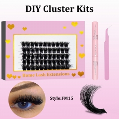FM15 Mega Volume DIY Cluster Lashes (16-20MM) 3D curl, 60 Clusters