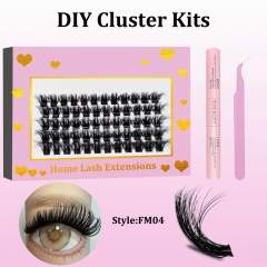 FM04 Mega Volume DIY Cluster Lashes (16-20MM) 3D curl, 60 Clusters