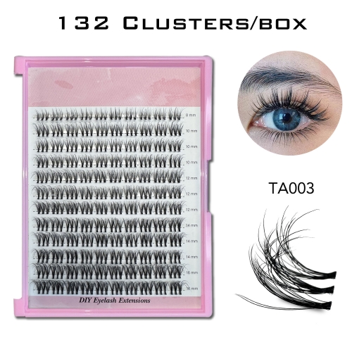 （USA ONLY）TA003 Invisible Band DIY Cluster Lashes (8mm-16mm mixed) D curl
