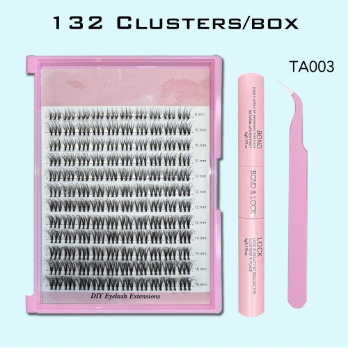 （USA ONLY）TA003 Invisible Band DIY Cluster Lashes (8mm-16mm mixed) D curl