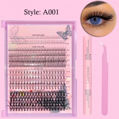 （USA ONLY）A001 DIY Cluster Lashes 4 into 1 (30p,Spike Lashes,Fishtail Lashes,Bottom Lashes ) KIT