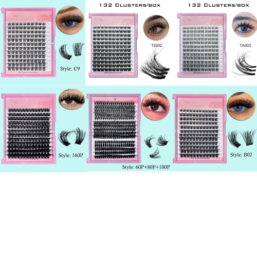 （USA ONLY）30 Pack DIY EYELASH EXTENSIONS (FREE Dhl shipping) excluding Glue Bond/Seal and tweezer