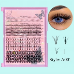 A001 DIY Cluster Lashes 4 into 1 (30p,Spike Lashes,Fishtail Lashes,Bottom Lashes )