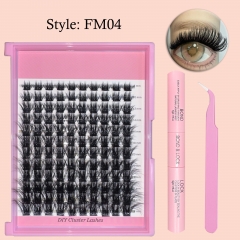 FM04 DIY Cluster Lashes (8mm-24mm) 3D Curl Mega Volume KIT