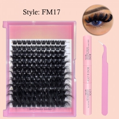 FM17 Wispy DIY Cluster Lashes (8-24mm, D curl) Mega Volume DIY LASHES KIT