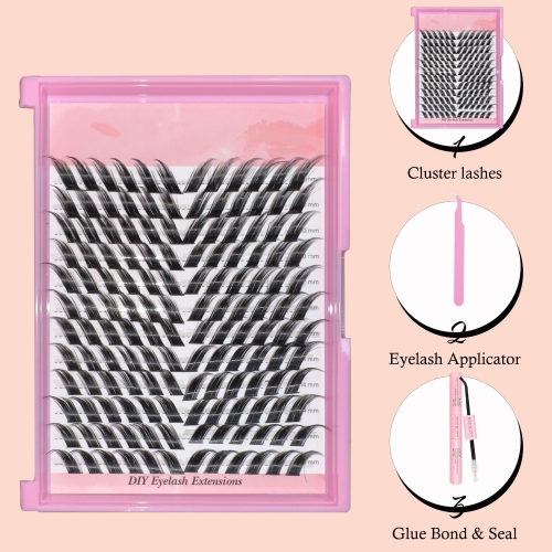 DL49 Foxy Eye DIY Cluster Lashes (D Curl) 144 clusters
