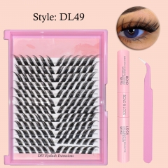 DL49 Foxy Eye DIY Cluster Lashes (D Curl) 144 clusters KIT