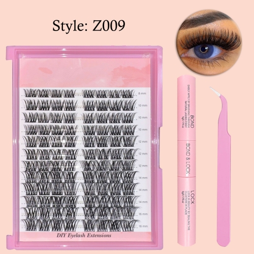 Z009 DIY Cluster Lashes (D curl ,8mm-16mm, 96 clusters)