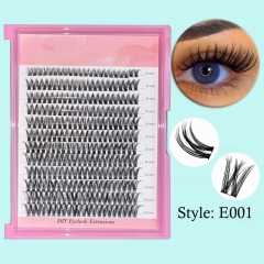 E001 DIY Cluster Lashes (D curl ,8mm-16mm, 120 clusters)