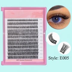 E005 DIY Cluster Lashes (D curl ,8mm-16mm, 120 clusters)