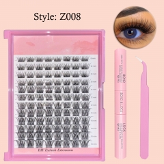 Z008 DIY Cluster Lashes (D curl ,8mm-16mm, 96 clusters) KIT