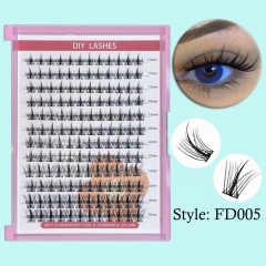 FD005 DIY Cluster Lashes (144 Clusters, D Curl) Spike Lashes