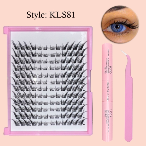 KLS81 Foxy eye DIY Cluster Lashes ,C curl