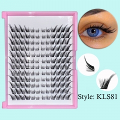 KLS81 Foxy eye DIY Cluster Lashes ,C curl