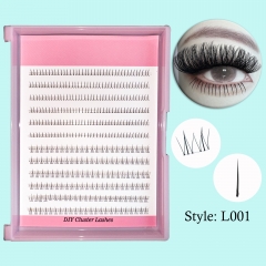 L001 Bottom Cluster Lashes 2 styles mixed 6mm long