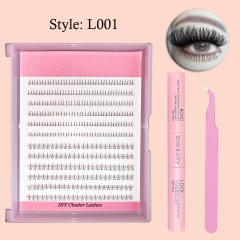 L001 Bottom Cluster Lashes 2 styles mixed 6mm long  KIT