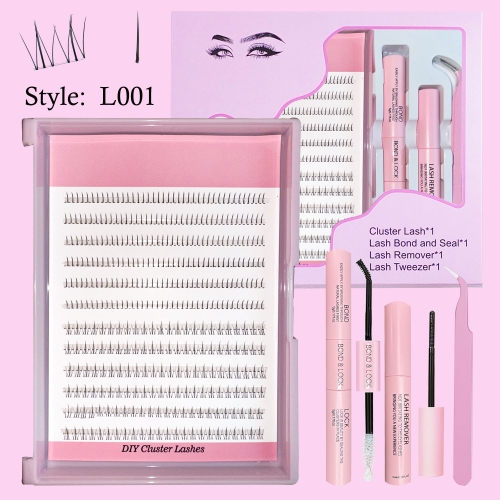 L001 Bottom Cluster Lashes 2 styles mixed 6mm long