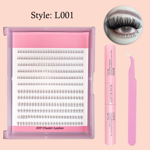 L001 Bottom Cluster Lashes 2 styles mixed 6mm long