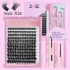 X24 DIY Cluster Lash Pro Kit (8mm-16mm) D curl