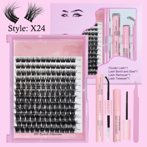 X24 DIY Cluster Lashes  10mm-20mm mixed lengths (120 pieces D curl)