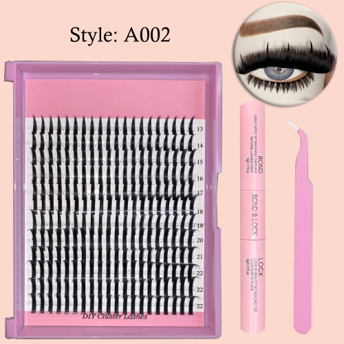 A002 DIY Spike Cluster Lashes (13mm-22mm) Super Long perfect for Mega Volume Spikey Lash Extensions