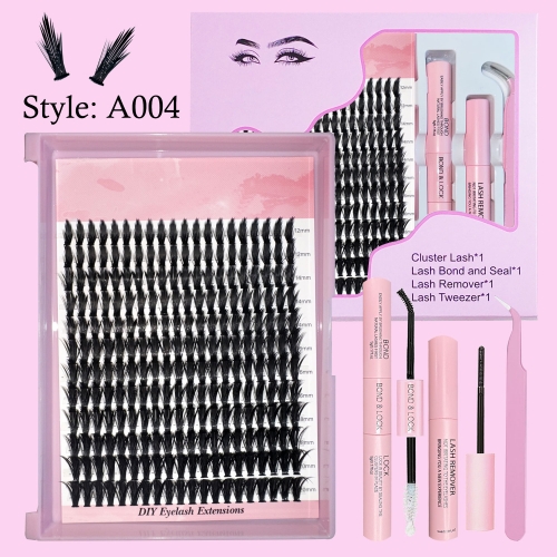 A004 Manga Lashes Mixed lengths 10mm-20mm D Curl Cluster Lashes