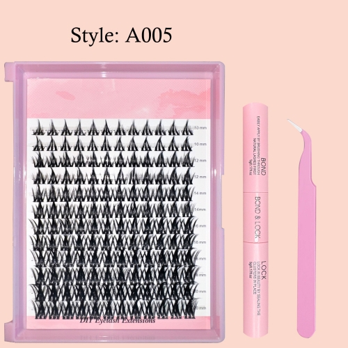A005 DIY Cluster Lashes with Spikes on mixed lengths 10-20mm D Curls