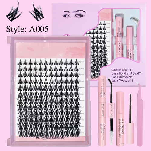 A005 DIY Cluster Lashes with Spikes on mixed lengths 10-20mm D Curls