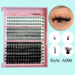 A006 DIY Cluster Lashes 3 styles mixed in 1 box  Mega Cluster  Spike ClusterBottom Cluster