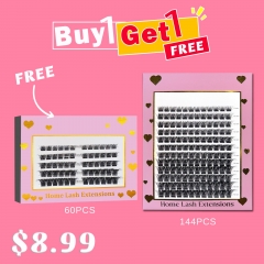 B02 DIY Cluster Lashes D curl (8mm-16mm) Home Lash Extension