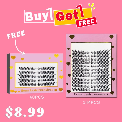 KLS81 DIY Cluster Lashes D curl (6mm-16mm) Home Lash Extension