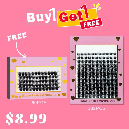 FM04 DIY Cluster Lashes 3D curl (8mm-24mm) Home Lash Extension