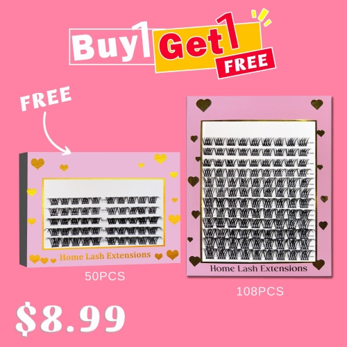ZW03 DIY Cluster Lashes D curl (10mm-20mm) Home Lash Extension