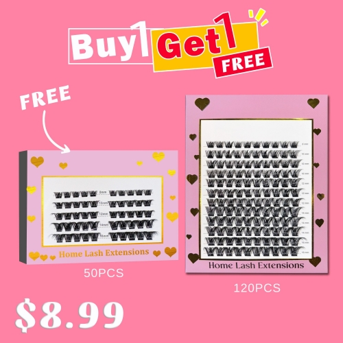 KLS45 DIY Cluster Lashes D curl (8mm-16mm) Home Lash Extension