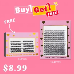 KLS50 DIY Cluster Lashes D curl (8mm-16mm) Home Lash Extension
