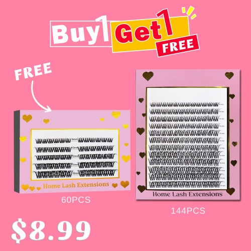 KLS50 DIY Cluster Lashes D curl (8mm-16mm) Home Lash Extension