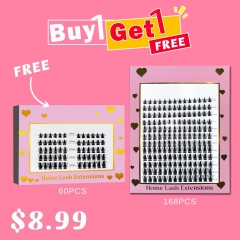 FM09 DIY Cluster Lashes D curl (8mm-16mm) Home Lash Extension