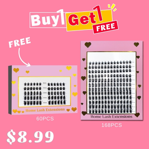 FM09 DIY Cluster Lashes D curl (8mm-16mm) Home Lash Extension
