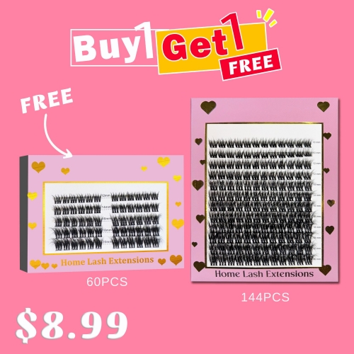 X24 DIY Cluster Lashes D curl (10mm-20mm) Home Lash Extension