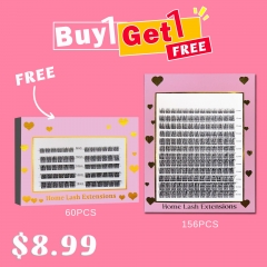 B01 DIY Cluster Lashes D curl (8mm-16mm) Home Lash Extension