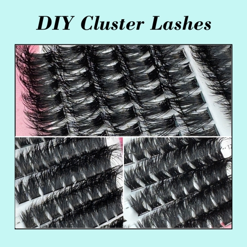 （USA ONLY）(60P+80P+100P) Foxy DIY Clusters mixed ,5D Curls,296 clusters