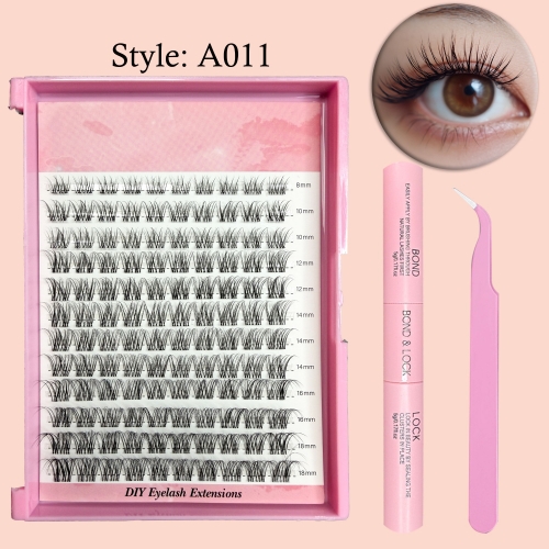 "A011" Clear Band Natural Clusters perfect daily wear 8mm-18mm