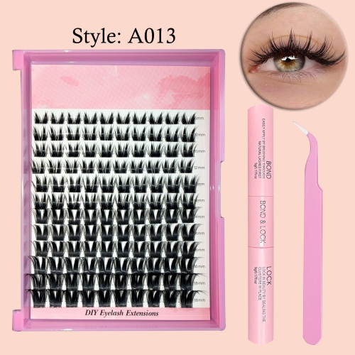 “A013” Clear Band Bunny Cluster Lashes Anime Look 8mm-18mm