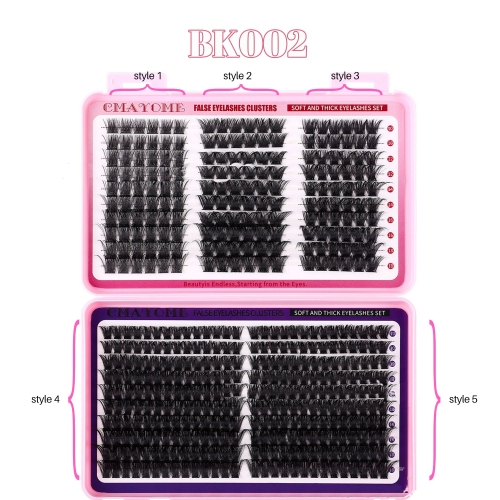 BK002 DIY Cluster Eyelash Book 5 styles mixed