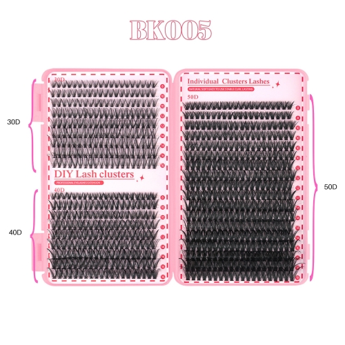 BK005 DIY Cluster Eyelash Book 3 styles mixed