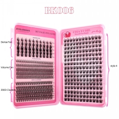 BK006 DIY Cluster Eyelash Book 4 styles mixed